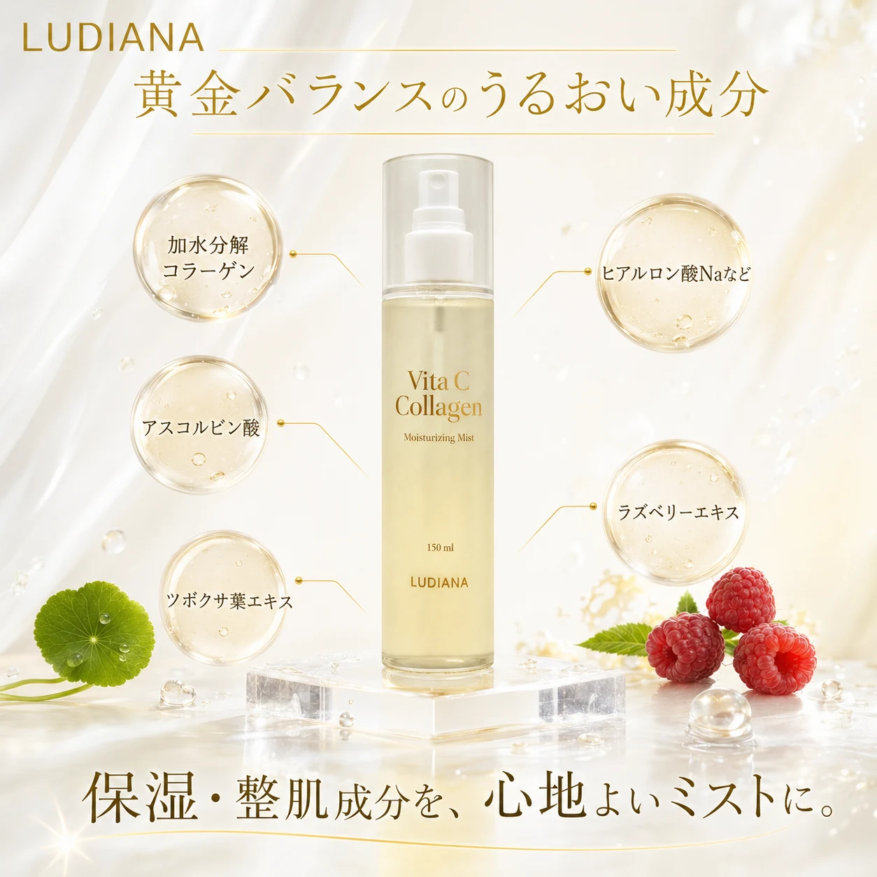 LUDIANA Vita C Collagen Moisturizing Mist 150ml - 画像 (4)